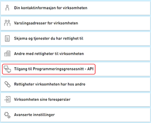 Bilde - Velg Programmeringsgrensesnitt